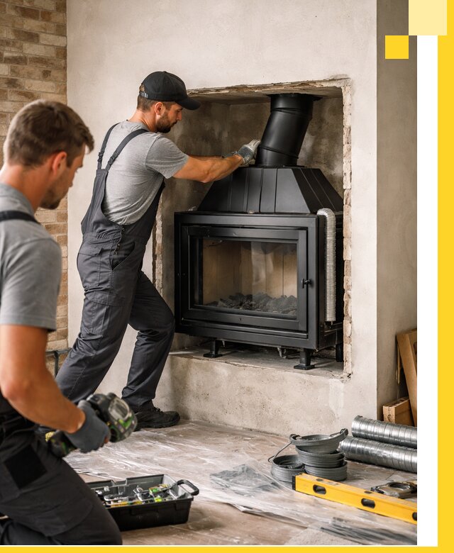 Установка каминных топок в Магнитогорске: монтаж, подключение
