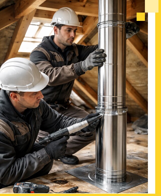 Монтаж дымоходов для каминов в Магнитогорске с гарантией качества