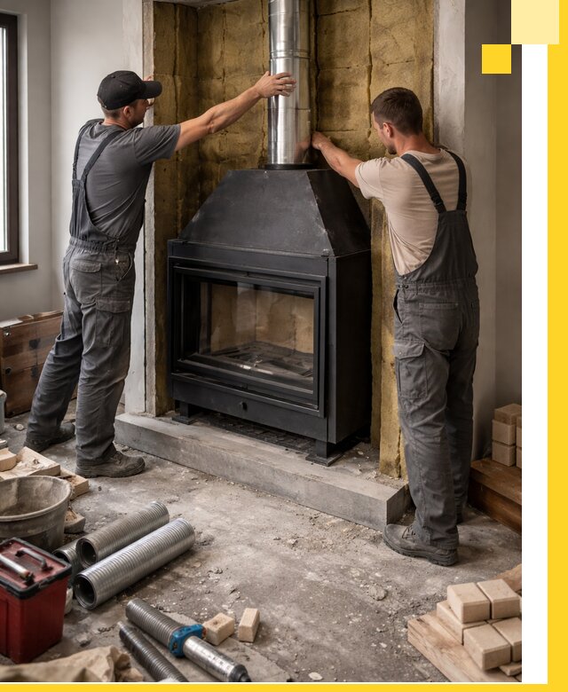 Изготовление и монтаж закрытых каминов в Магнитогорске под ключ