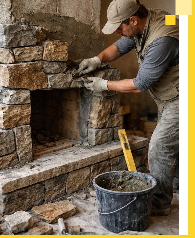 Изготовление и установка каменных каминов под ключ в Магнитогорске