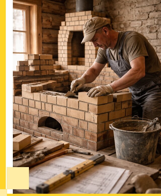 Кладка печей из кирпича в Магнитогорске цены от 31035 р. - ЭриданМгн