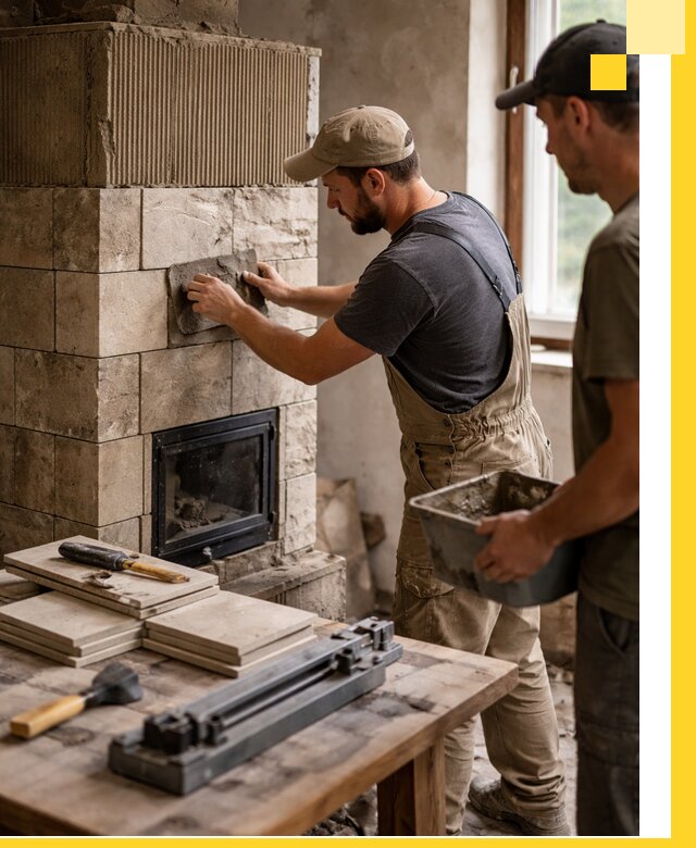 Профессиональная облицовка печей в Магнитогорске: керамика и камень