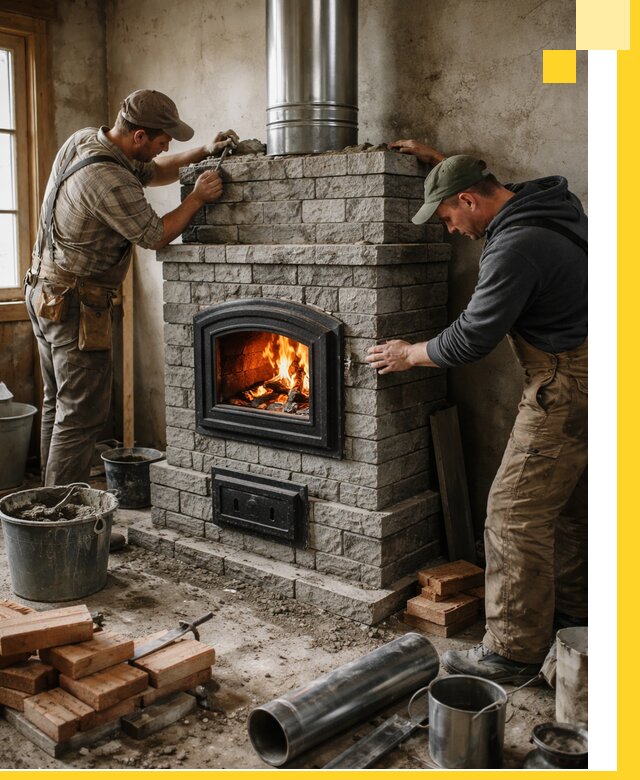 Производство, поставка и монтаж дровяных печей в Магнитогорске