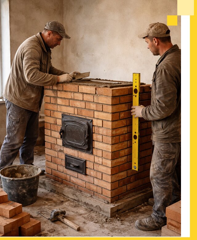 Отопительные печи под ключ в Магнитогорске, установка и сборка