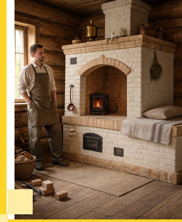 Русские печи с лежанкой под ключ в Магнитогорске от 155175 р. ЭриданМгн