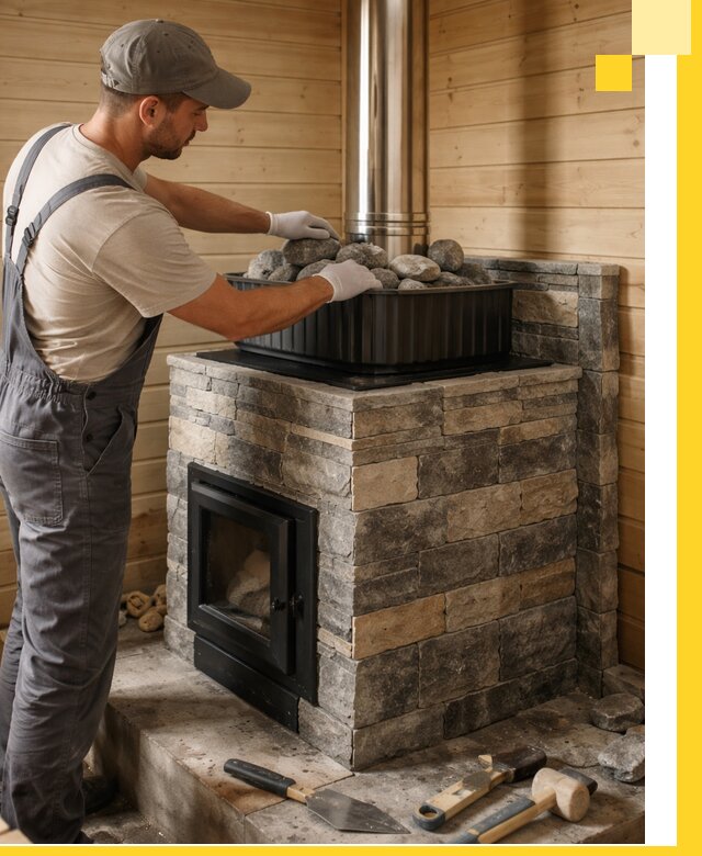 Печи для парной в Магнитогорске, производство, монтаж и обслуживание