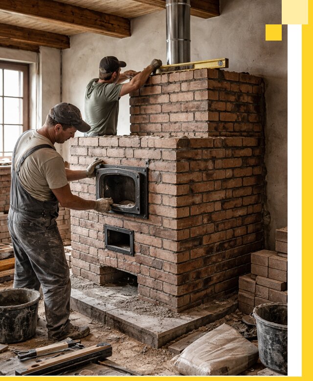 Печи для загородного дома под ключ в Магнитогорске — монтаж и сервис