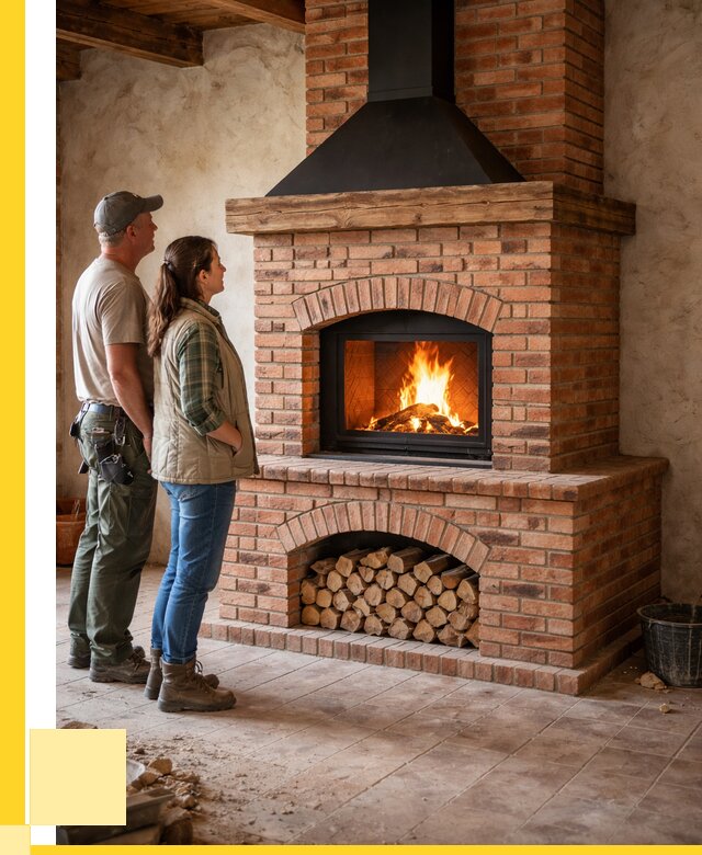 Печи камины из кирпича в Магнитогорске от 124140 р. | ЭриданМгн