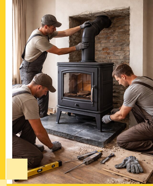 Монтаж печи камина в частном доме в Магнитогорске от 25863 р. | ЭриданМгн