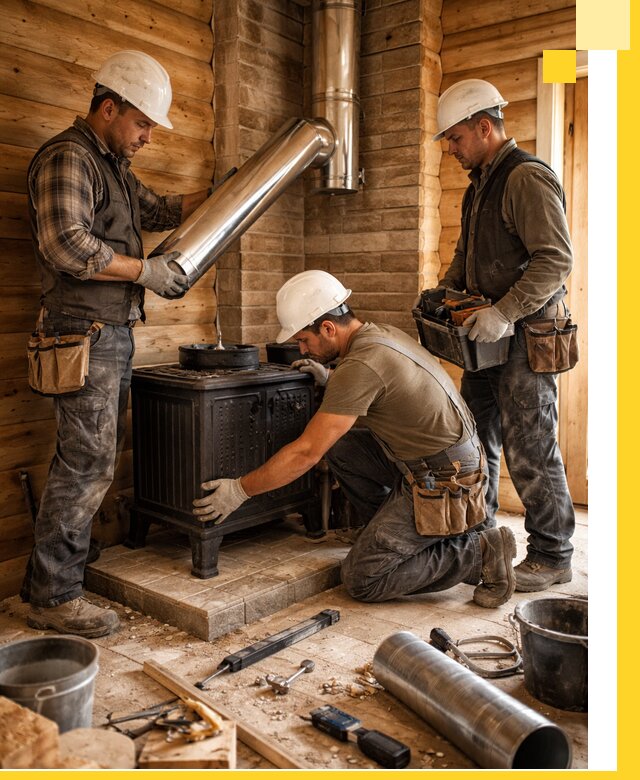 Профессиональный монтаж банных печей и дымоходов в Магнитогорске