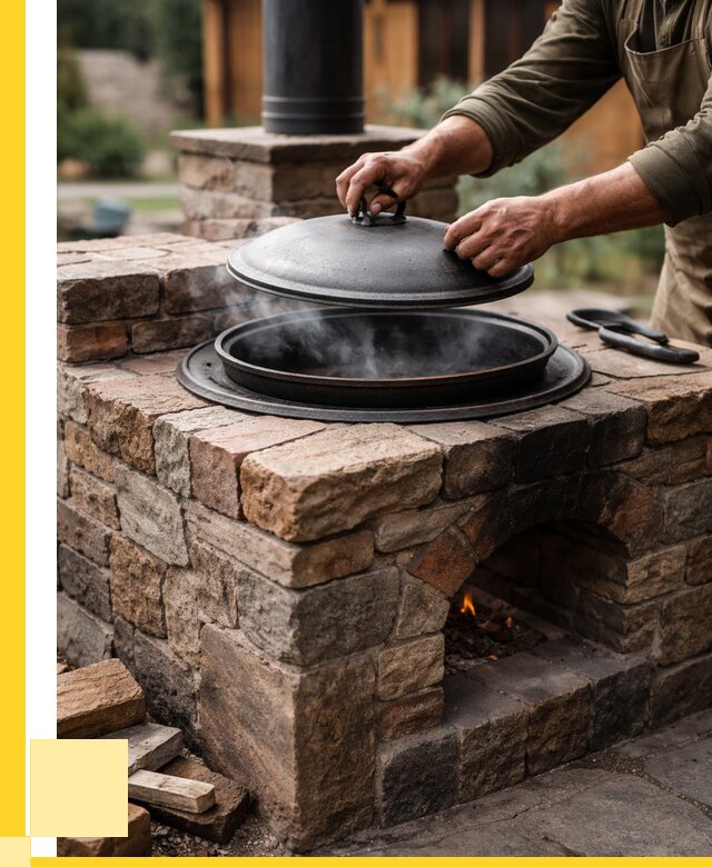 Печи для казана в Магнитогорске по цене от 18621 р. | ЭриданМгн