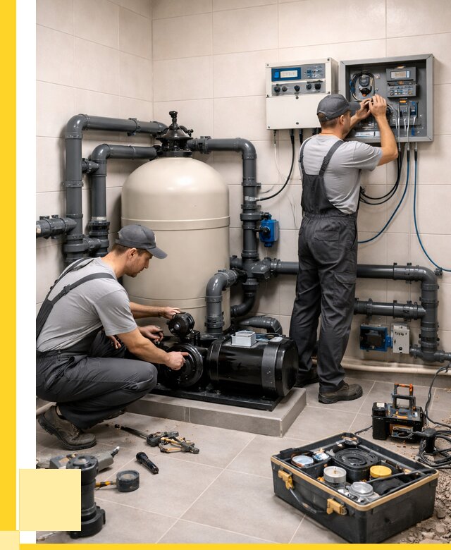 Монтаж оборудования для бассейнов в Магнитогорске от 41380 р. | ЭриданМгн