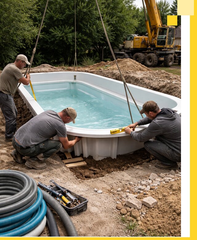 Установка и монтаж композитных бассейнов под ключ в Магнитогорске