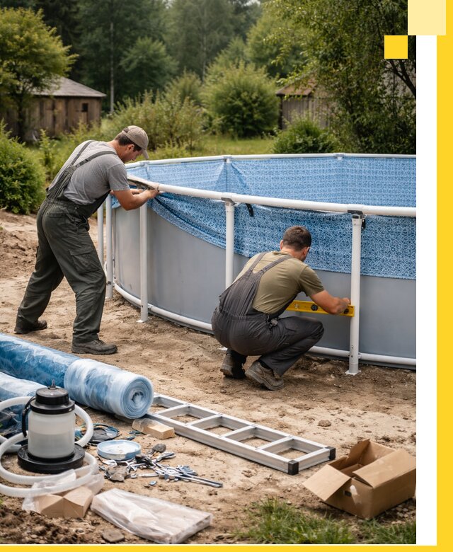 Установка и монтаж каркасных бассейнов в Магнитогорске под ключ