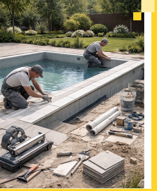 Строительство открытых бассейнов под ключ в Магнитогорске профессионально