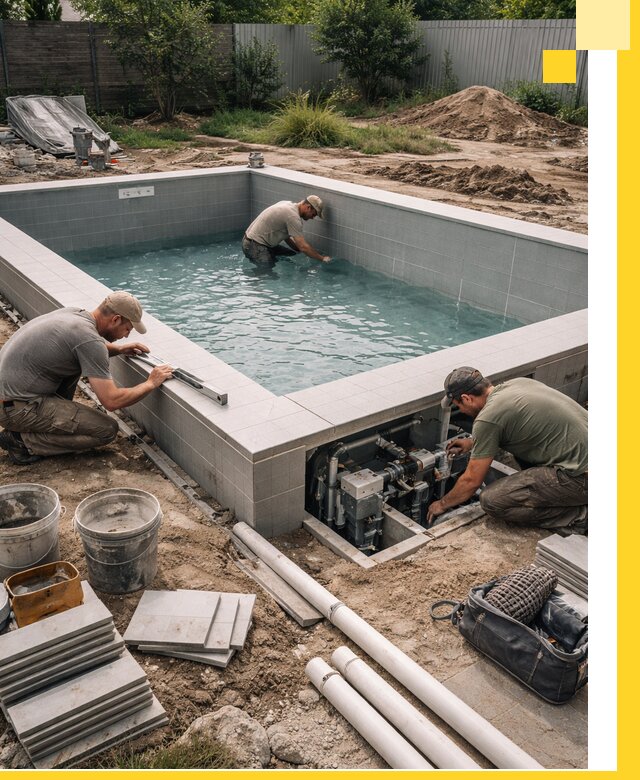 Строительство и монтаж бассейнов для дачи под ключ в Магнитогорске