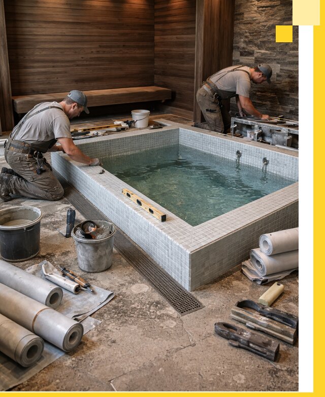 Установка и строительство бассейнов для сауны в Магнитогорске