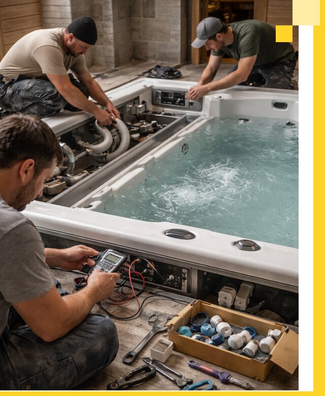 Гидромассажные бассейны под ключ в Магнитогорске, дизайн и монтаж