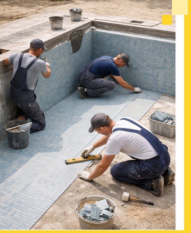 Укладка и установка плитки для бассейнов под ключ в Магнитогорске