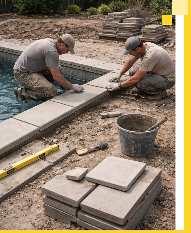 Установка и изготовление копингового камня для бассейнов в Магнитогорске