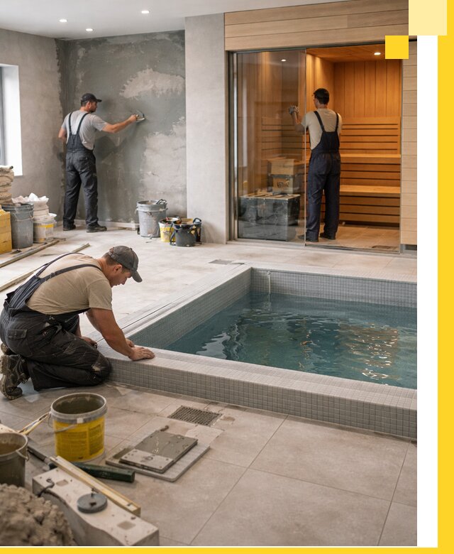 Проектирование и строительство сауны с бассейном в Магнитогорске