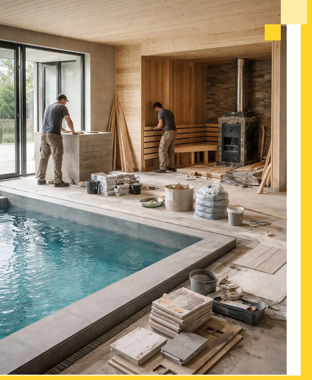 Проектирование и строительство бань с бассейном в Магнитогорске