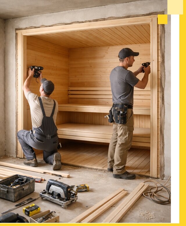 Монтаж саун под ключ в Магнитогорске — проектирование и установка