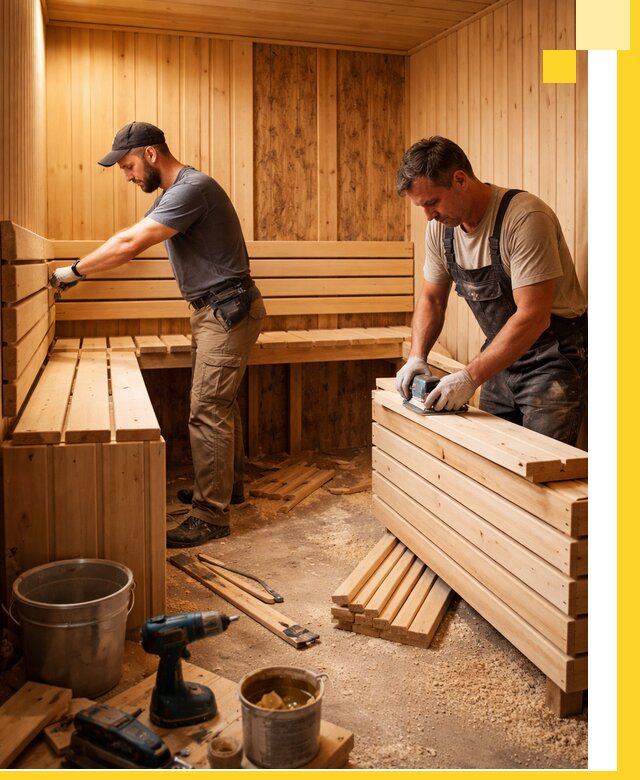 Профессиональный комплексный ремонт саун под ключ в Магнитогорске