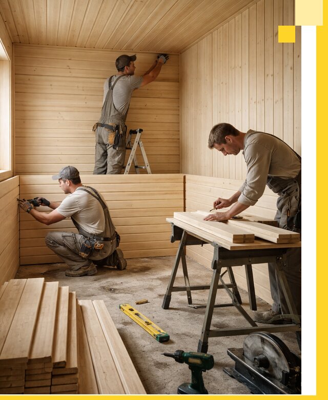 Обшивка саун в Магнитогорске из натуральной древесины под ключ