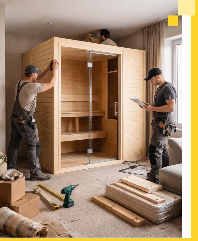 Установка и благоустройство саун в квартире в Магнитогорске