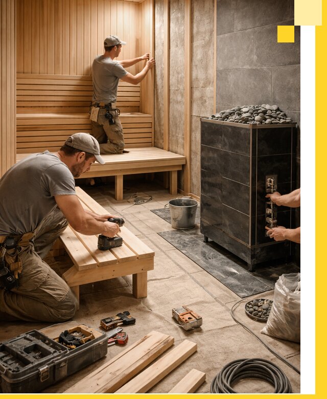 Дизайн и строительство интерьерных саун под ключ в Магнитогорске
