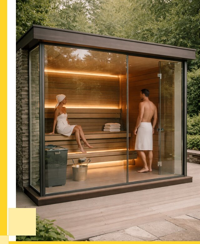 Сауна стеклянная и двери для сауны в Магнитогорске от 258625 р. | ЭриданМгн