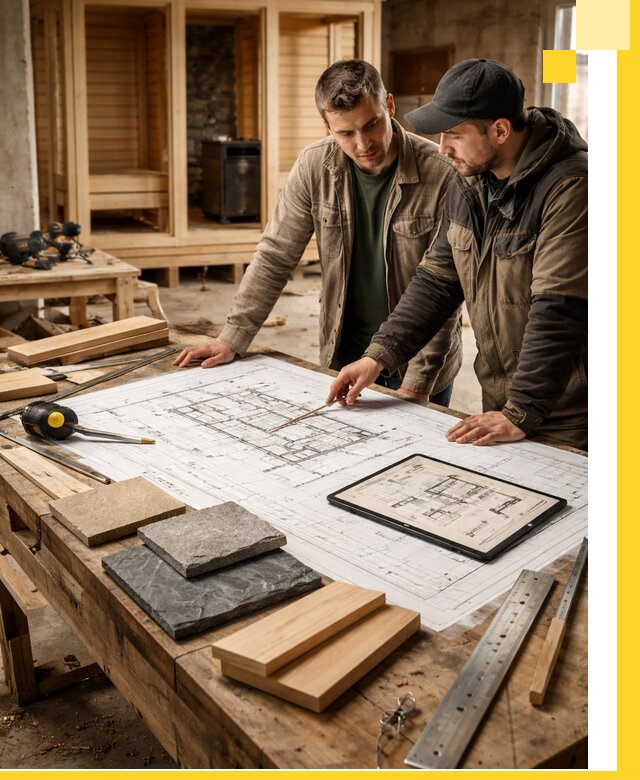 Проекты бань под ключ и планы строительства в Магнитогорске