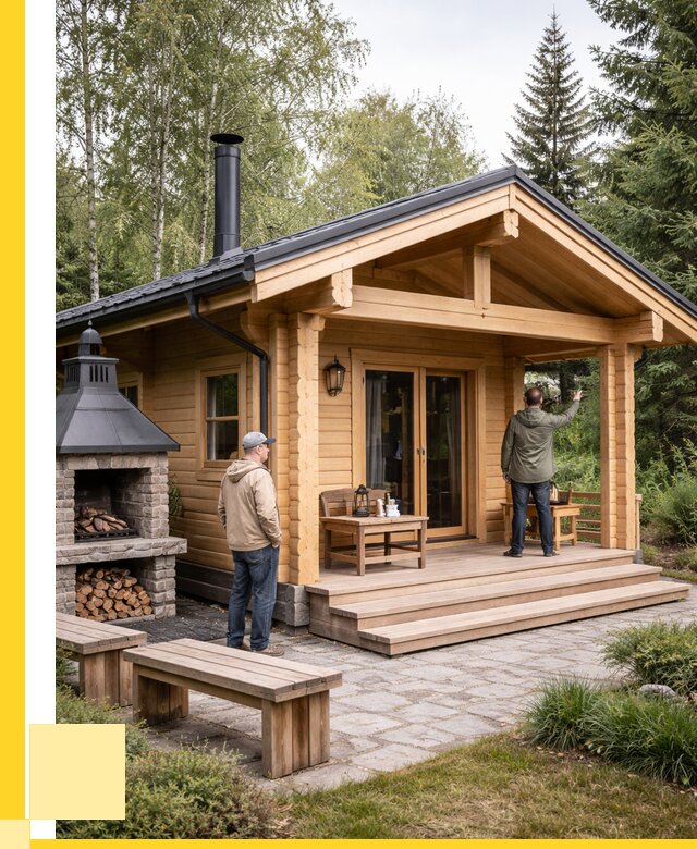 Деревянные бани под ключ в Магнитогорске от 465525 р. | ЭриданМгн