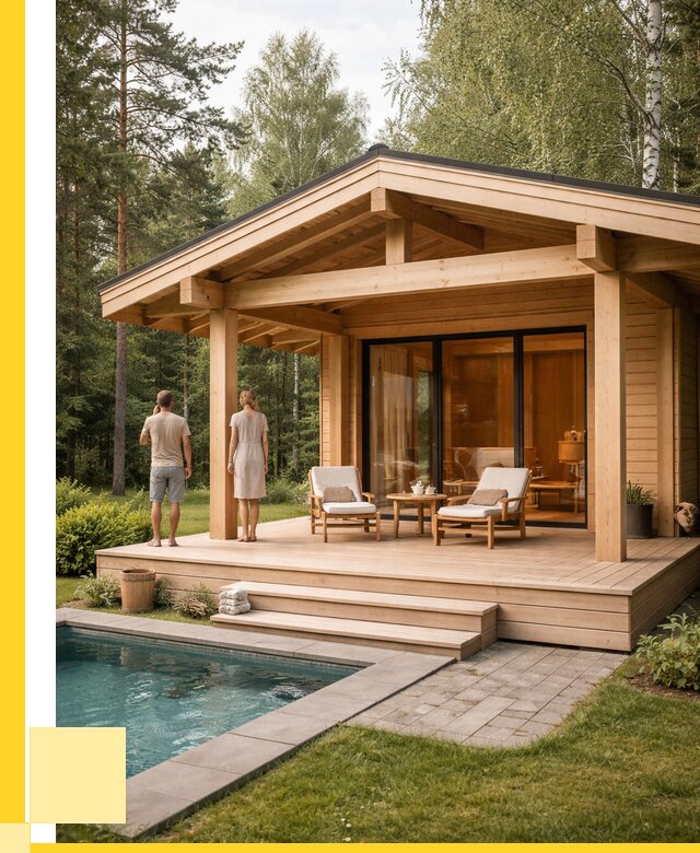 Бани с террасой под ключ в Магнитогорске от 620700 р. | ЭриданМгн