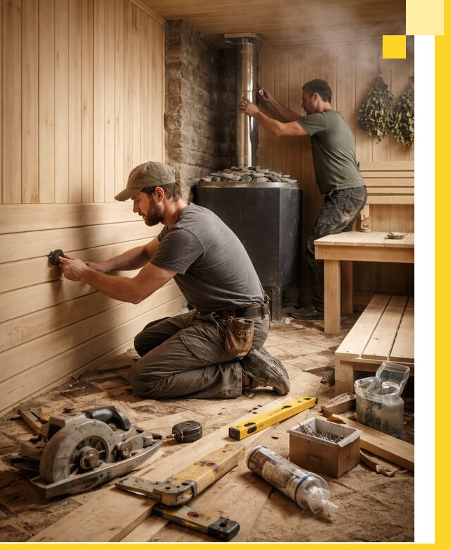 Полное строительство и оснащение парных под ключ в Магнитогорске