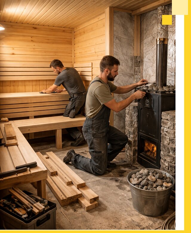 Дизайн и строительство интерьеров бань под ключ в Магнитогорске