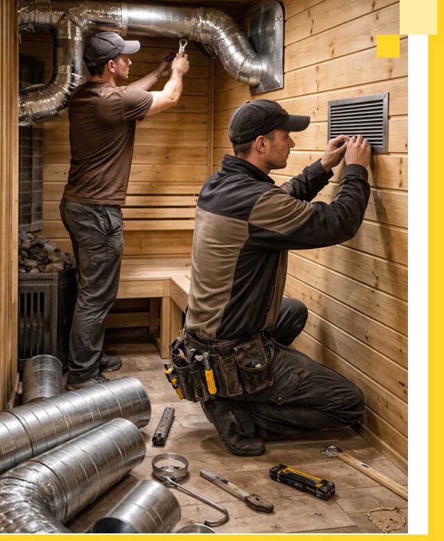 Проектирование и монтаж вентиляции бани в Магнитогорске под ключ