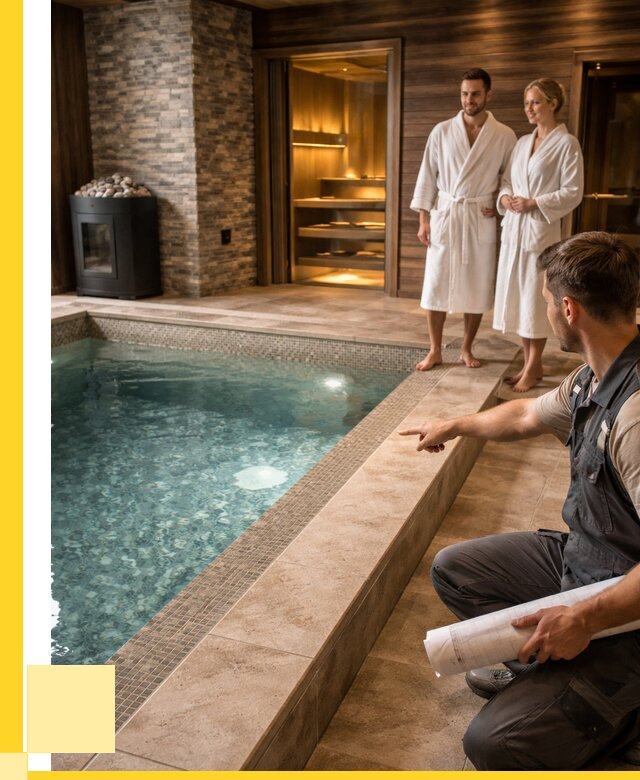 Проект бани с бассейном под ключ в Магнитогорске от 67243 р. | ЭриданМгн