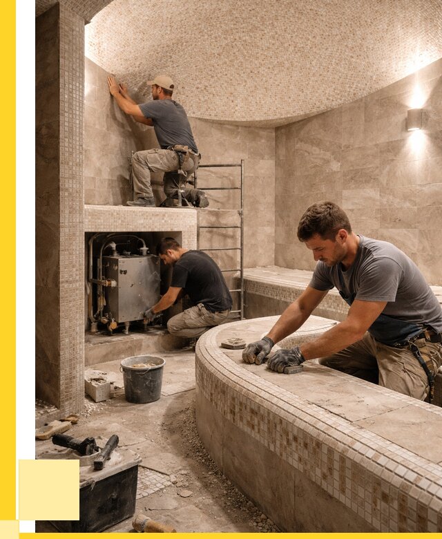 Монтаж хамамов под ключ в Магнитогорске от 258625 р. ЭриданМгн