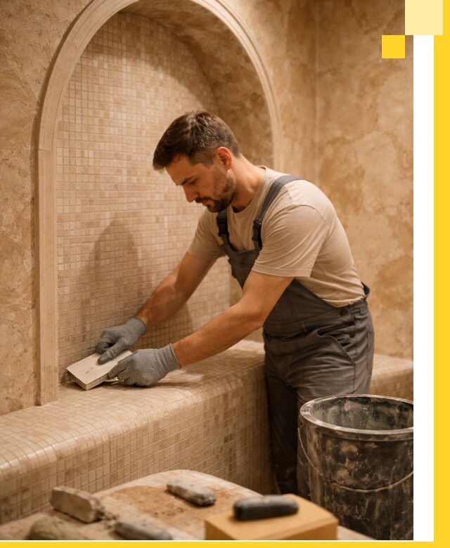 Профессиональная отделка хамамов с мозаикой под ключ в Магнитогорске