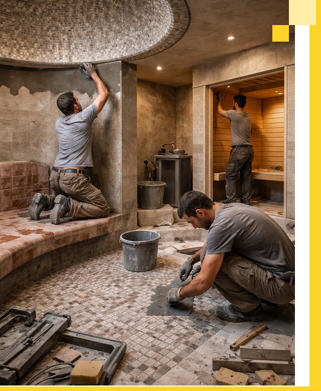 Проект и строительство хамама бани и сауны под ключ в Магнитогорске